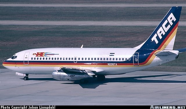 From the 1980's untill the turn of the century, the 737-200 played a big part of TACA's fleet.