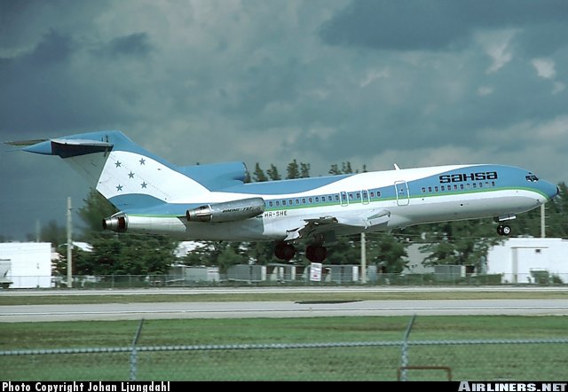 SAHSA's 727-81 in SAHSA's orinal colors.