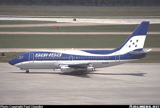 SAHSA tried to give a new image to a failing airline with this modifies livery on a 737-200